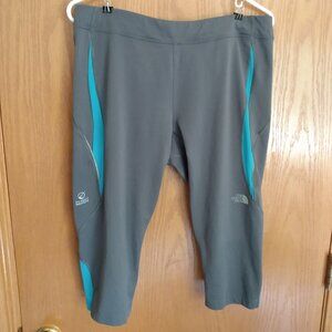 The North Face Flight Series VaporWick Cropped Leggings XL Gray Stretch Capri